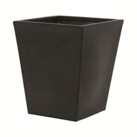 Gardencontrol 18 in. Cosmopolitan Square Planter - Black GA2527714